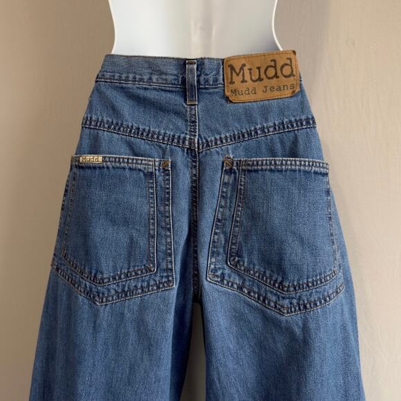MUDD JEANS Y2K Vintage High Rise Wide Leg Jeans Size 7 - Picture 5 of 7